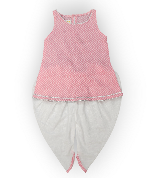 Baby Pink Kurta Dhoti Set