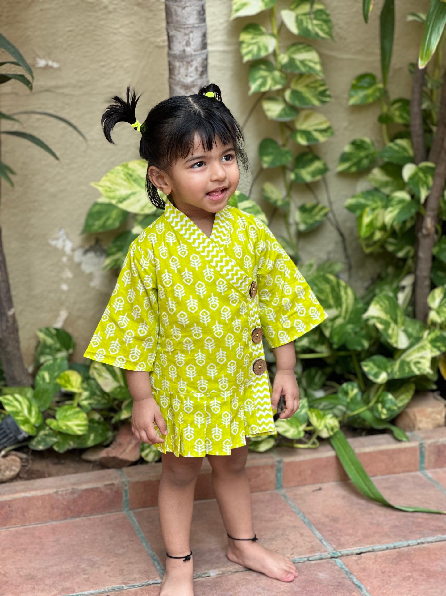 Lime Kimono Dress