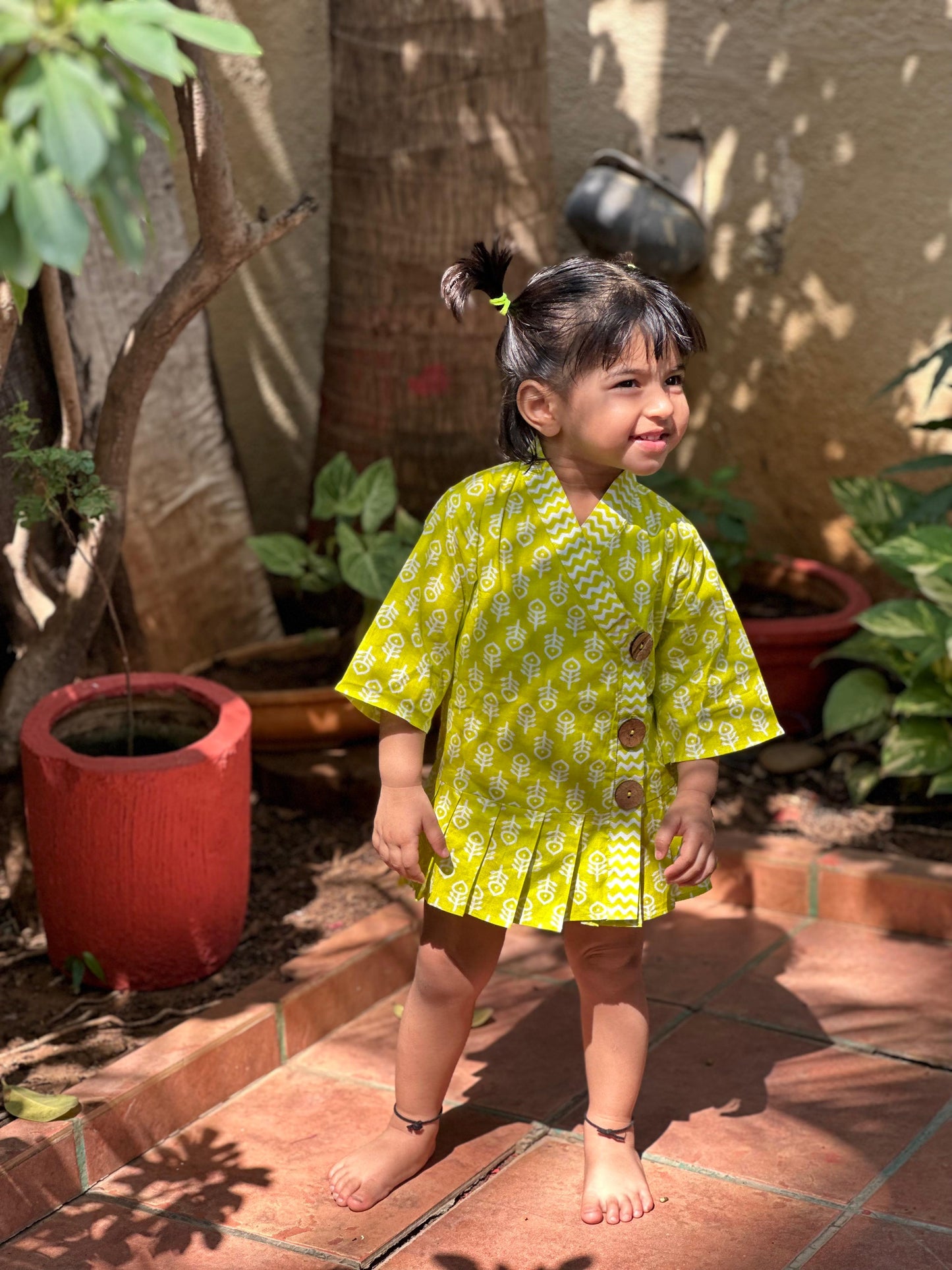 Lime Kimono Dress