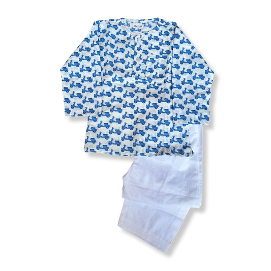 Blue Scooter Unisex Night Set