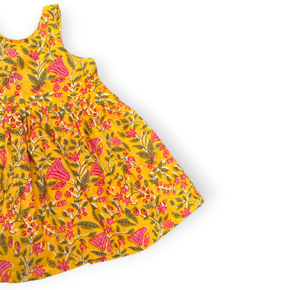 Mustard Floral Slip Dress