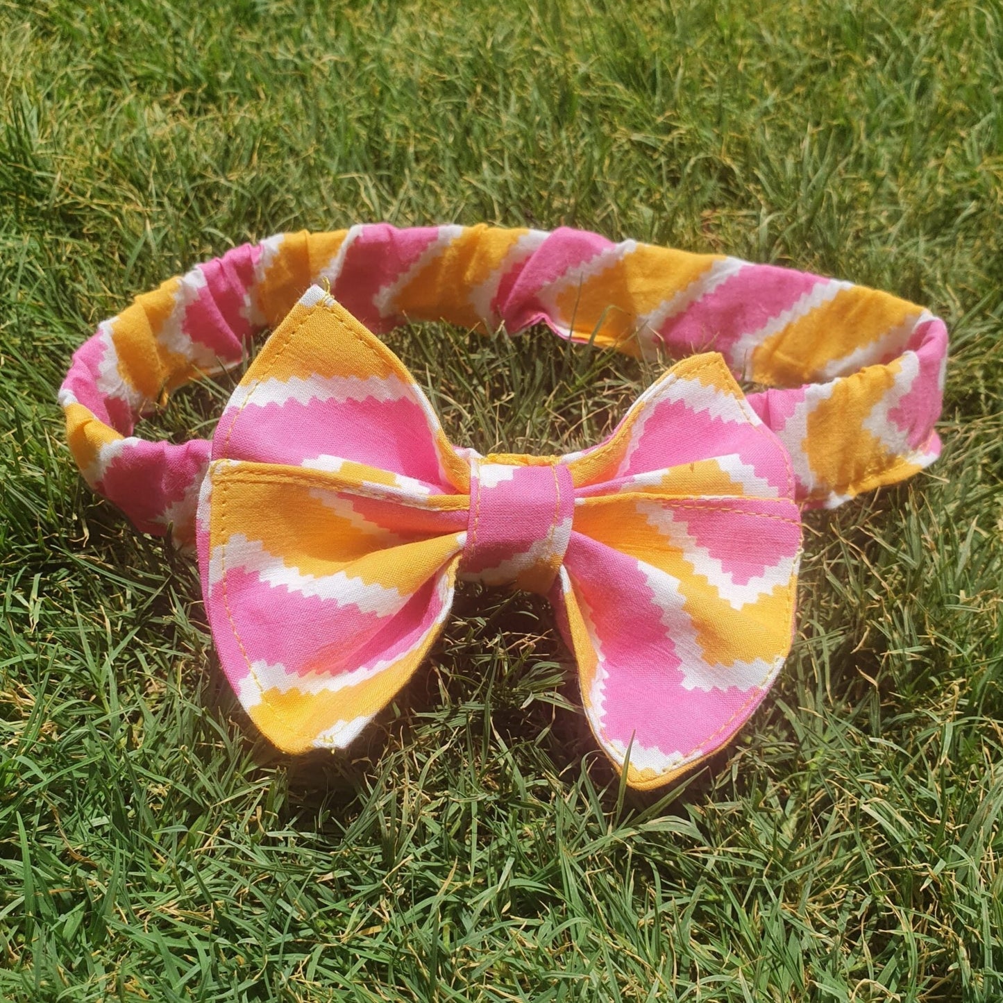 Orange Marigold Bow Hair Band